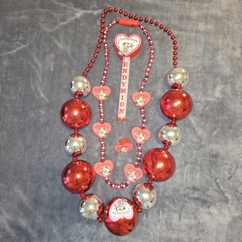 Krewe of Endymion 2026 Mardi Gras Valentines theme Beads, Ring, Light Up Toy Set